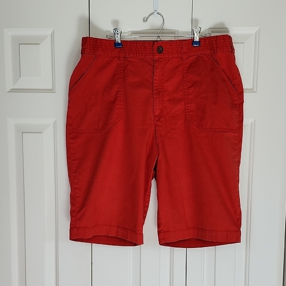 Travel Smith Original Fit Women's Shorts in Brick Red Inseam 12" Women's Sz 16 - Picture 1 of 6
